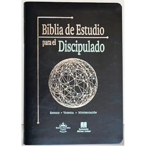 Biblia RVR 1960 de Estudio Discipulado Negro Símil Piel