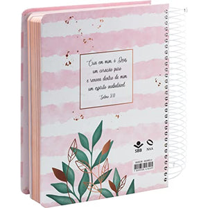 BIBLIA EM PORTUGUES NA083JR TAPA DURA ESPIRAL FLORES FONDO ROSA CANTO PINTADO BR