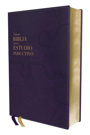 Biblia NBLA para el Estudio Inductivo Piel  Interior a dos Colores Morado Comfort Print