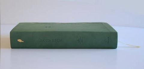 Image of BIBLIA RVR 1960 LETRA GIGANTE SIMIL PIEL VERDE CON PAJAROS CANTOS PINTADOS