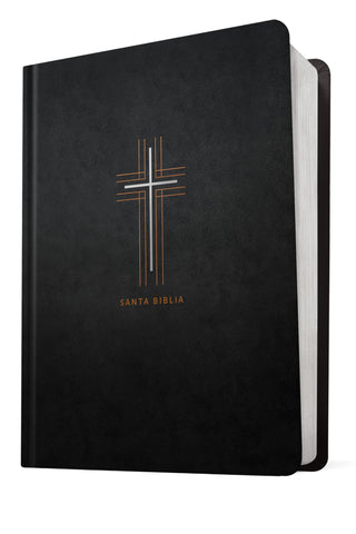 Image of BIBLIA NTV MARGEN AMPLIO CON FILAMENT TAPA DURA SIMIL PIEL CRUZ