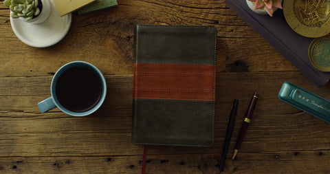 Image of ESV PERSONAL SIZE STUDY BIBLE (TRUTONE, FOREST/TAN)