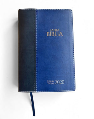 Biblia RVR 2020 Letra Grande Azul Símil Piel