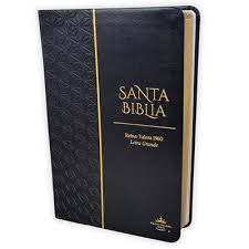 Image of BIBLIA RVR 1960 TAMANO MANUAL LETRA GRANDE 12 PT SIMIL PIEL ROSA AZUL COLECCION BITONO