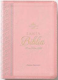 Image of BIBLIA RVR 1960 LETRA GRANDE TAMANO MANUAL NEOCLASSIC ROSA SIMIL PIEL