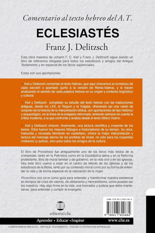 Image of Eclesiastés: Comentario al Texto Hebreo del Antiguo Testamento