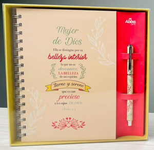 PACK LIBRETA Y BOLIGRAFO. MUJER DE DIOS