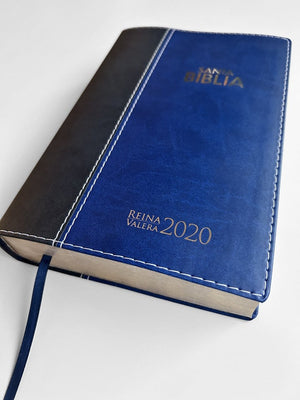 Biblia RVR 2020 Letra Grande Azul Símil Piel