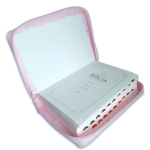 BIBLIA RVR 1960 COMPACTA MARIPOSAS Y FLORES SIMIL PIEL CON INDICE CON CIERRE