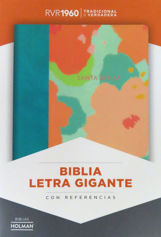 Image of Biblia RVR 1960 Letra Gigante Floral Símil Piel Con Índice