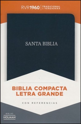 Image of Biblia RVR 1960 Compacta Negro Piel Fabricada