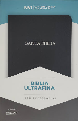 Biblia NVI Ultrafina Negro Piel Fabricada