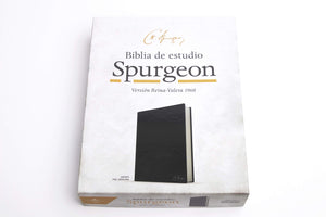 Biblia RVR 1960 de Estudio Spurgeon Negro Piel Genuina