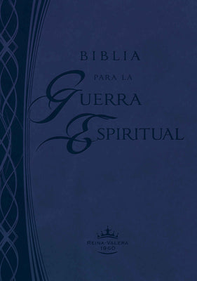 Biblia RVR 1960 de Estudio Guerra Espiritual Azul Símil Piel