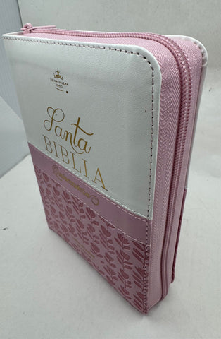 Image of BIBLIA RVR 1960 QUINCENERA ROSA BLANCO