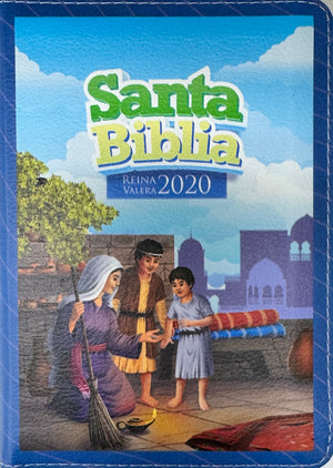Biblia RVR 2020 para Niños Azul Vinilo con Cierre