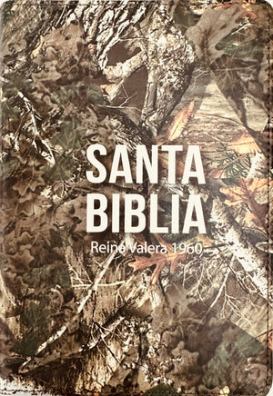 Biblia RVR 1960 Compacta Símil Piel Camuflaje Hojas
