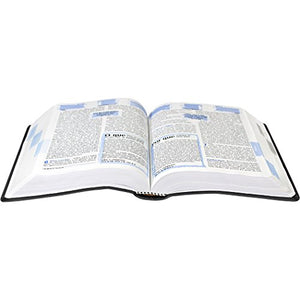 BIBLIA EM PORTUGUES NTLH045BJ TAPA IMITACION CUERO NEGRO PERFORADO FOSFORESCENTE