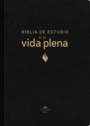 BIBLIA RVR 1960 DE ESTUDIO DE LA VIDA PLENA EDICION CLASICA PIEL FABRICADA NEGRO PALABRAS DE JESUS EN ROJO COMFORT PRINT
