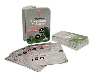 Juego de las Preguntas Bíblicas. Nivel Experto Juego con 52 Cartas en Caja Metálica