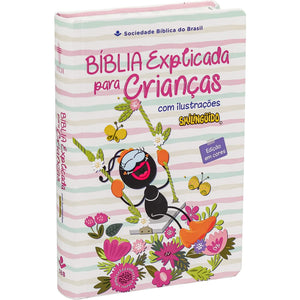 BIBLIA EM PORTUGUES NTHL EXPLICADA PARA CRIANÃ‡AS COM ILUSTRAÃ‡Ã•ES SMILINGUIDO CAPA CURA
