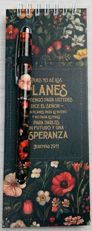 BLOCK DE NOTAS CON BOLIGRAFO. PUES YO SE LOS PLANES