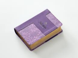 Image of BIBLIA RVR 1960 LETRA GRANDE TAMANO MANUAL BICOLOR LILA LILA SIMIL PIEL