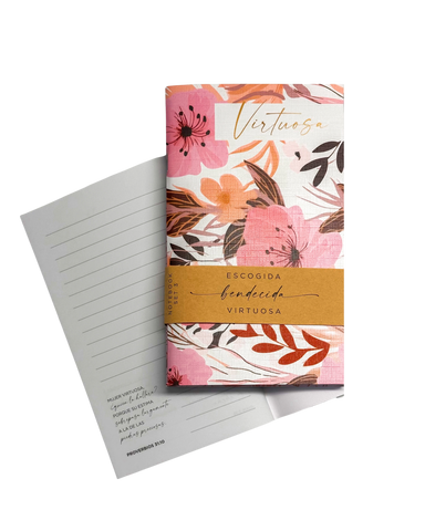 Image of LIBRETA SET DE 3 FLORAL ROSA