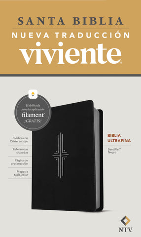 Image of Biblia NTV Ultrafina con Filament Negro Símil Piel