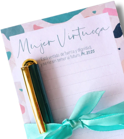 Image of NOTEPAD Y BOLIGRAFO MUJER VIRTUOSA