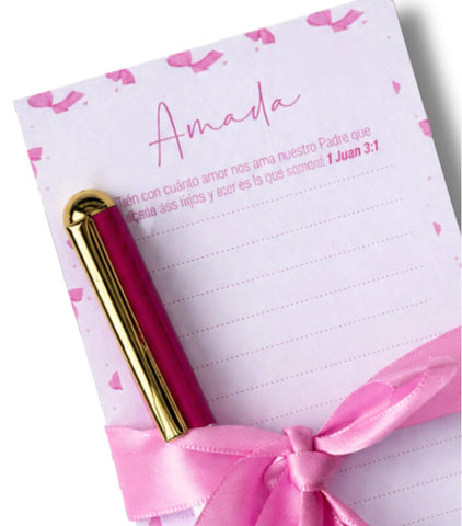 Image of NOTEPAD Y BOLIGRAFO AMADA