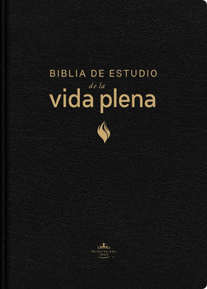 BIBLIA RVR 1960 DE ESTUDIO DE LA VIDA PLENA EDICION CLASICA PIEL FABRICADA NEGRO CON INDICE PALABRAS DE JESUS EN ROJO COMFORT PRINT
