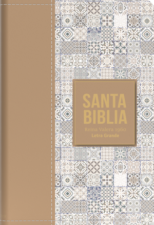 Biblia RVR 1960 Letra Grande Tamaño Manual Símil Piel Crema