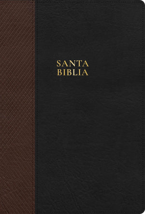 Biblia RVR 1960 Letra Súper Gigante Negro y Café Símil Piel
