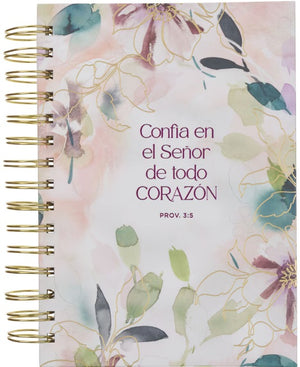 DIARIO ESPIRAL CON FLOR CONFIA EN EL SENOR PROV. 3:5