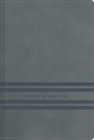 Image of BIBLIA NBLA EDICION VERSIFICADA TAMANO BOLSILLO PIEL GRIS PALABRAS DE JESUS EN ROJO COMFORT PRINT
