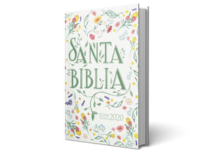 Biblia RVR 2020 Compacta Flores Tapa Dura