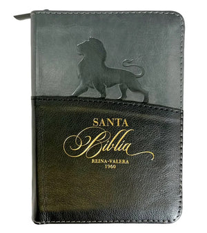 Biblia RVR 1960 Compacta Expresión Negro Gris Símil Piel