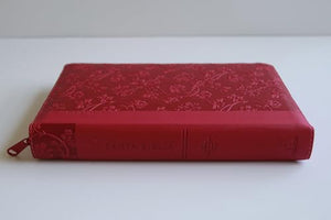 BIBLIA RVR 1960 LETRA GIGANTE TAMANO MANUAL SIMIL PIEL ROSADA CIERRE INDICE