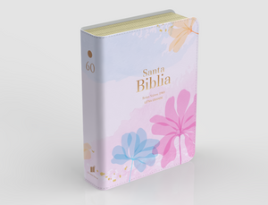 Biblia RVR 1960 Compacta Letra Grande 11 puntos Símil Piel Rosado Claro