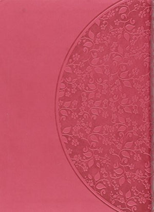 BIBLIA EM PORTUGUES RA045LG TAPA IMITACION CUERO ROSA OSCURO CANTO FLORALES