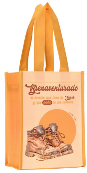 Bolsa Tote Bag Pequeña a Todo Color. Bienaventurado el Hombre