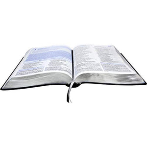 BIBLIA EM PORTUGUES NA085BD TAPA NEGRO CANTO PLATEADO TACO EN DOS COLORES