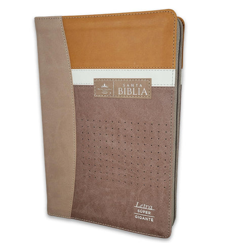 Image of BIBLIA RVR 1960 LETRA SUPER GIGANTE SIMIL PIEL FLORES LILA CIERRE INDICE