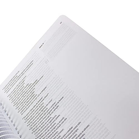 Image of BIBLIA EM PORTUGUES NA083JR TAPA DURA ESPIRAL FLORES FONDO AZUL CLARO CANTO PINT