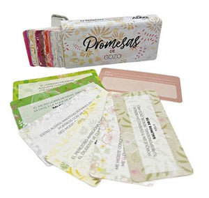 Caja Metálica con 50 Promesas. Promesas de Gozo