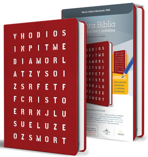 BIBLIA RVR 1960 PARA REGALOS Y PREMIOS ROJO CON SOPA DE LETRAS