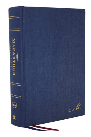 Image of NKJV, MACARTHUR STUDY BIBLE, 2ND EDITION, CLOTH OVER BOARD, BLUE, COMFORT PRINT: UNLEASHING GOD'S TRUTH ONE VERSE AT A TIME