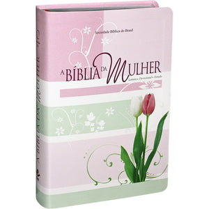 BIBLIA EM PORTUGUES RA067BMRA2 TAPA CUERO RECONSTITUIDO IMPRESION TULIPAN