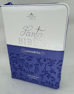 BIBLIA RVR 1960 QUINCENERA LILA BLANCO